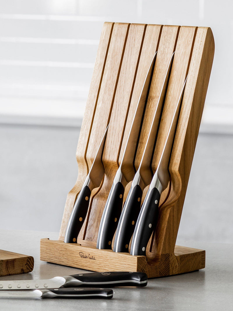 Robert Welch knife block with 6 professional knives, UK version