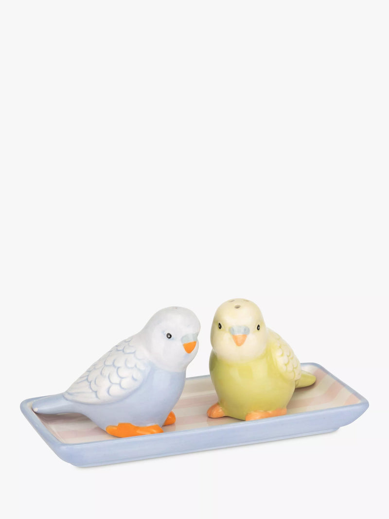 Cath Kidston Painted Table Budgie salt and pepper shaker set - British product