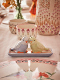 Cath Kidston Painted Table Budgie salt and pepper shaker set - British product