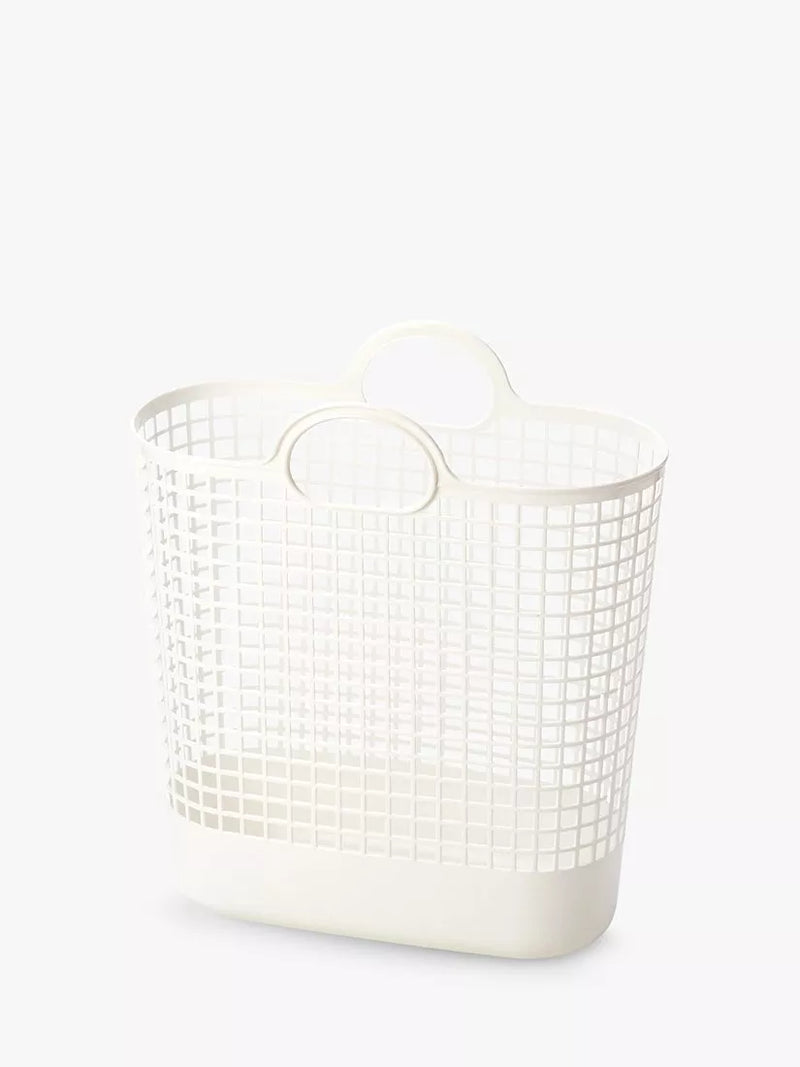 Like-it large white biomass plastic storage basket - British product