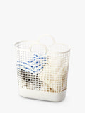 Like-it large white biomass plastic storage basket - British product