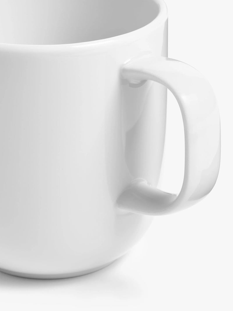 John Lewis Dine porcelain white mug 320ml, imported from the UK