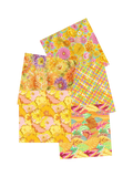 FreeSpirit fat quarter fabrics sunny yellow pack of 5 (British brand)