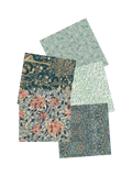 Morris & Co. fat quarter fabrics cool tones pack of 5 (British brand)