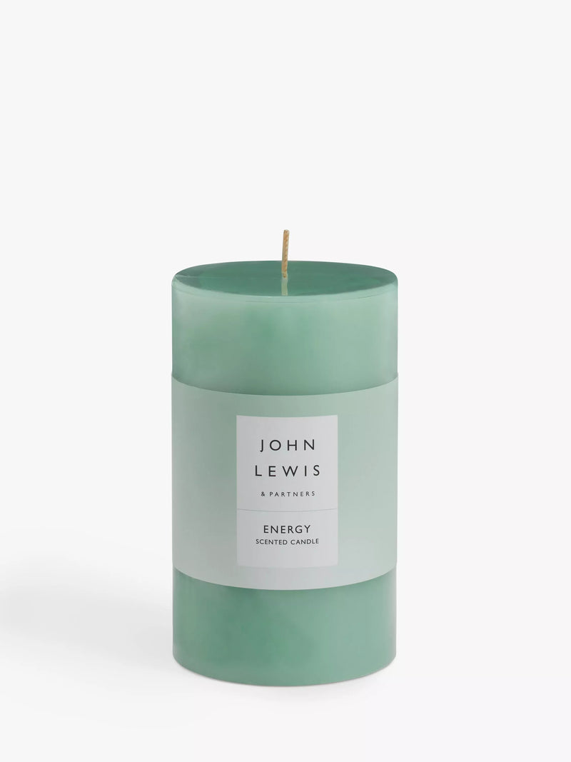 John Lewis Sentiments Energy pillar candle 507g, UK version