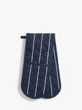 John Lewis classic butcher stripe double oven glove in navy, UK version