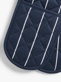 John Lewis classic butcher stripe double oven glove in navy, UK version