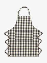 John Lewis John Lewis Gingham Cotton Apron, Black- Buy online at McGrocer