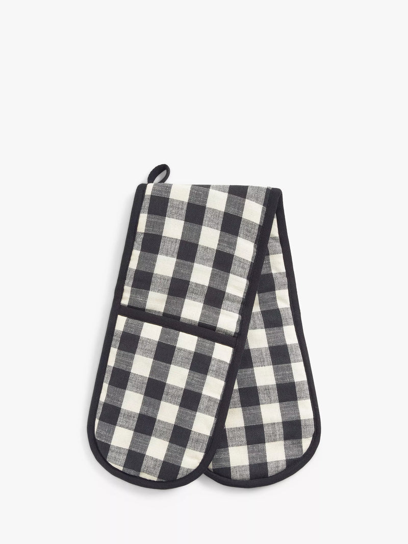 John Lewis gingham double oven glove pure cotton - British product