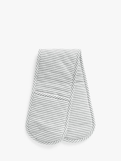 John Lewis John Lewis Woven Stripe Double Oven Glove Charcoal- Buy online at McGrocer