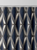 Navy blue geometric velvet curtains made to measure (British brand)
