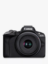 John Lewis Canon EOS R50 Vlogger Kit Black Mirrorless Camera with RF-S 18-45mm Zoom Lens- Buy online at McGrocer