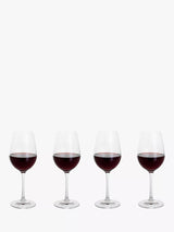 John Lewis Dartington Crystal Entertain Red Wine Glass Set of 4 350ml Clear- Buy online at McGrocer