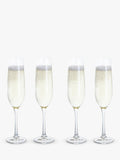 Dartington Crystal champagne flutes set of 4, 190ml clear - British product