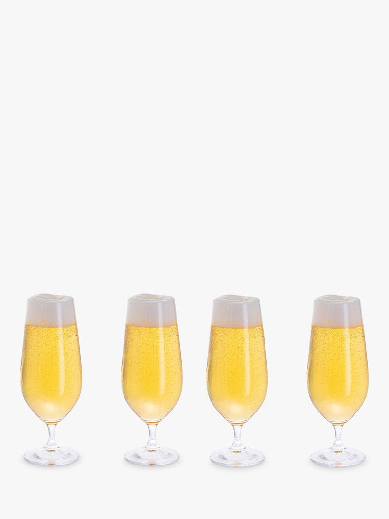 Dartington Crystal beer glass set of 4, clear, 380ml - British product