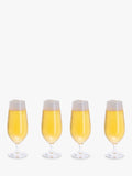 Dartington Crystal beer glass set of 4, clear, 380ml - British product