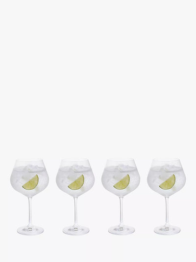 John Lewis Dartington Crystal Entertain Gin Glass Set of 4 570ml Clear- Buy online at McGrocer