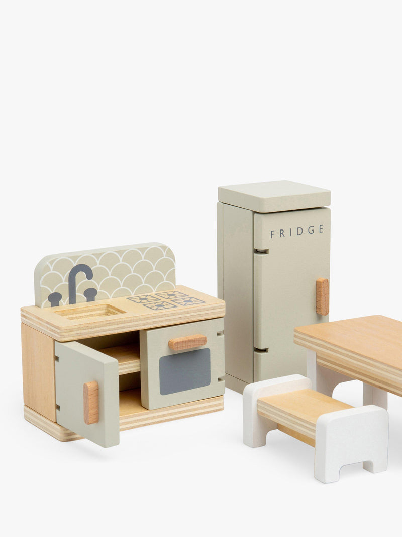 John Lewis Odney wooden doll's house kitchen furniture set, UK version