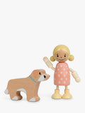John Lewis Odney wooden doll's house family set with figures and dog (British brand)