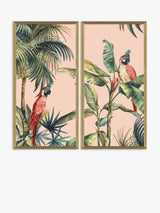 John Lewis John Lewis Eva Watts Tropica II Framed Prints Set of 2 Green/Multi 82cm x 42cm- Buy online at McGrocer