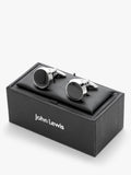John Lewis grey carbon fibre round cufflinks (British brand)