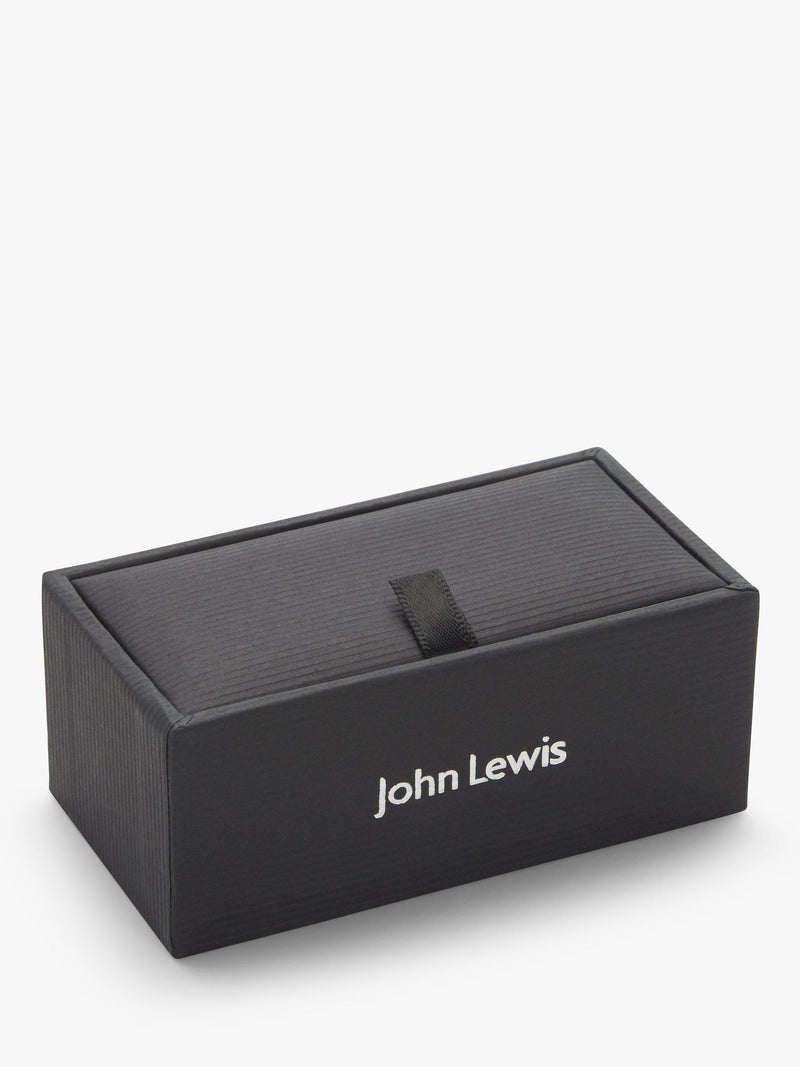 John Lewis grey carbon fibre round cufflinks (British brand)