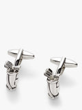 John Lewis golf bag cufflinks in silver finish - British product