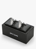 John Lewis golf bag cufflinks in silver finish - British product