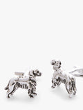 John Lewis silver spaniel dog cufflinks, UK version