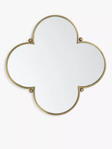 John Lewis John Lewis Flower Metal Wall Mirror, Antique Gold, 66 x 66cm- Buy online at McGrocer