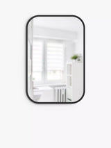 John Lewis Umbra Hub Rectangular Wall Mirror, Black, 92 x 61cm- Buy online at McGrocer