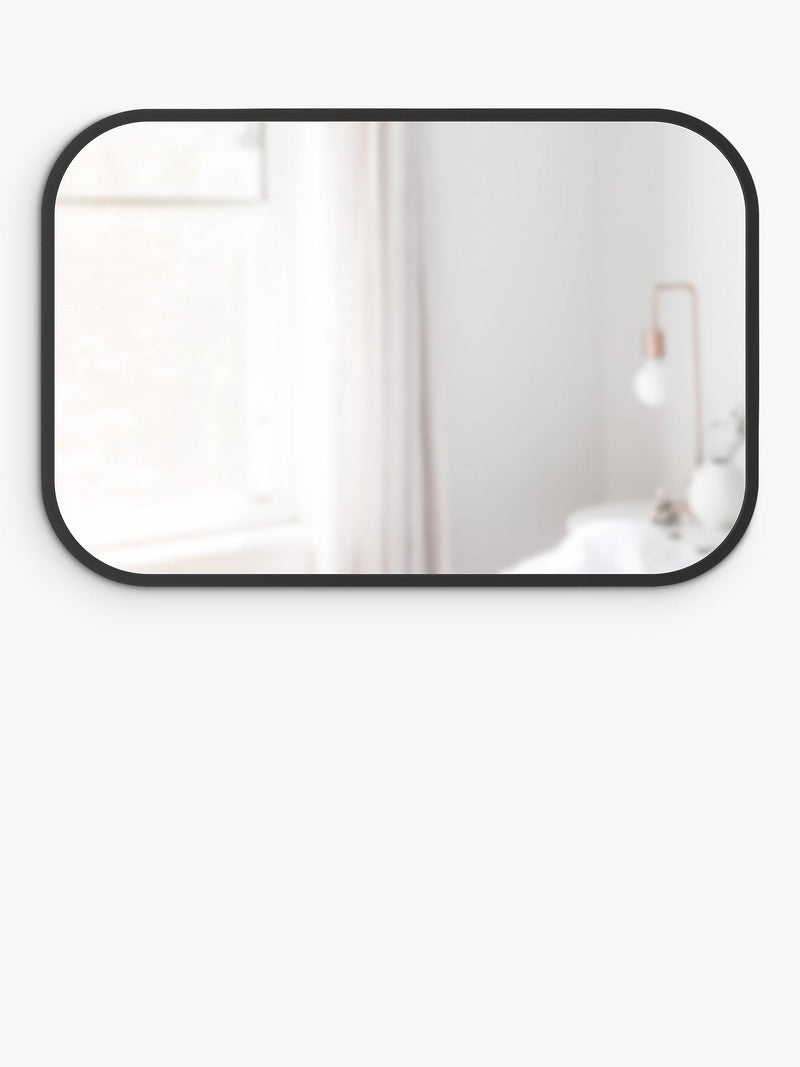 Umbra rectangular wall mirror black 92x61cm, imported from the UK