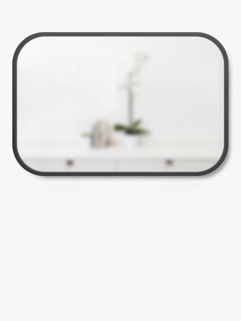 Umbra rectangular wall mirror black 92x61cm, imported from the UK