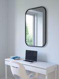 Umbra rectangular wall mirror black 92x61cm, imported from the UK