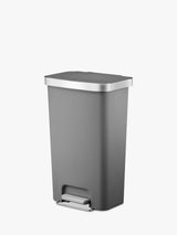 John Lewis EKO Hana Plastic Pedal Bin Light Grey Kitchen Bin 45L- Buy online at McGrocer