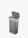 EKO Hana plastic pedal bin light grey 45L - British product