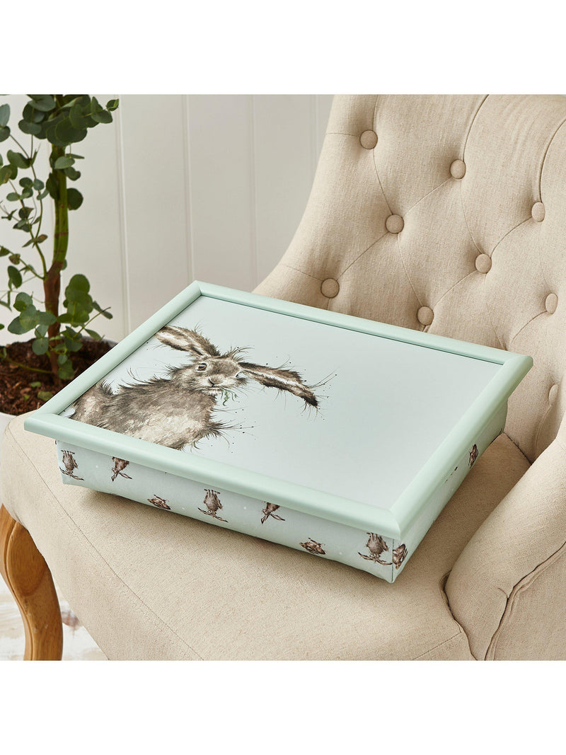 Wrendale Designs hare lap tray with padded base (British brand)