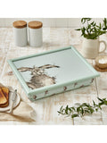Wrendale Designs hare lap tray with padded base (British brand)