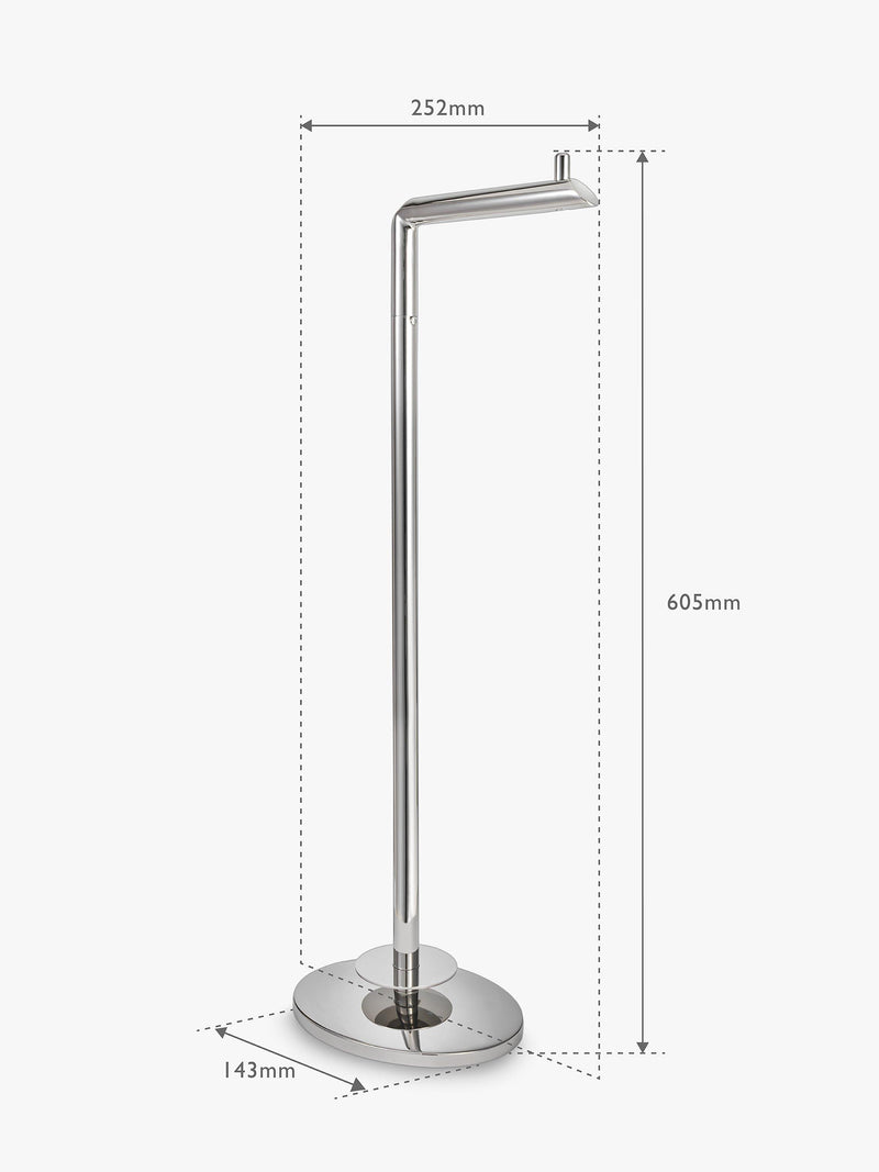 Robert Welch Oblique floor-standing toilet roll holder stainless steel (British brand)