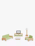 John Lewis Odney wooden doll's house living room furniture set, UK version
