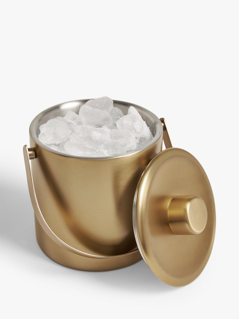 John Lewis stainless steel ice bucket in brushed gold, UK version