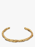Handcrafted Gold-Plated Textured Cuff Bracelet
