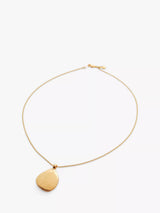 John Lewis Monica Vinader Deia Pebble Locket Necklace, Gold- Buy online at McGrocer