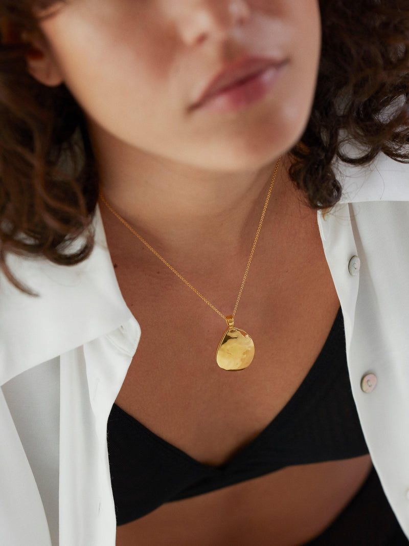 Monica Vinader gold locket necklace 43cm - British product