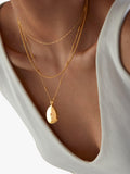 Monica Vinader gold locket necklace 43cm - British product