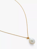 Monica Vinader Nura Pearl Pendant Necklace, Gold