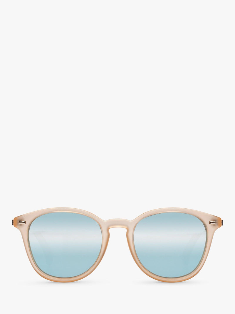 Le Specs Bandwagon round mirrored sunglasses brown frame - British product