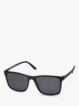 John Lewis Le Specs Men's Master Tamers Rectangular Sunglasses, Black/Grey- Buy online at McGrocer