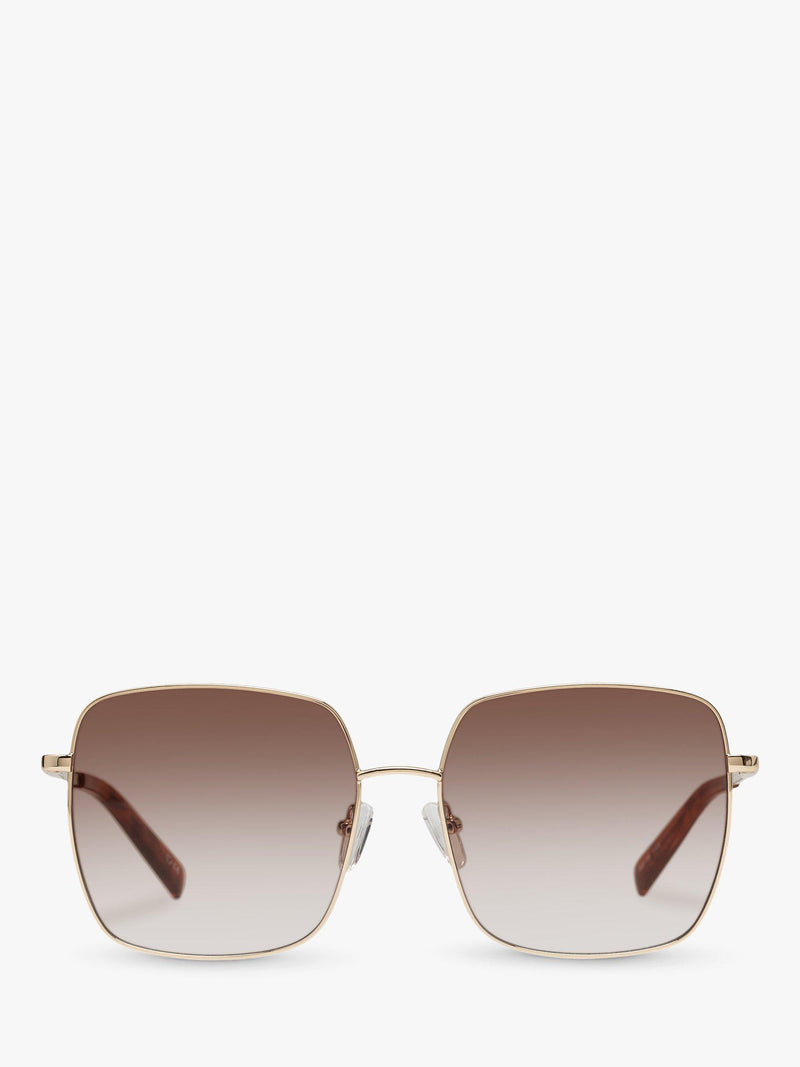 Le Specs square sunglasses gold frame brown gradient, UK version