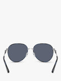 Michael Kors round sunglasses silver/blue tortoise 58mm, imported from the UK